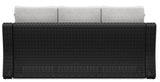 Beachcroft Outdoor Sofa with 2 Lounge Chairs in Black/Light Gray from Ashley - Luna Furniture