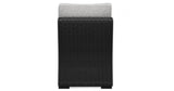 Beachcroft Black/Light Gray Outdoor Armless Chair with Cushion from Ashley Furniture - Luna Furniture