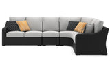 Beachcroft Black 4-Piece Outdoor Sectional from Ashley - Luna Furniture