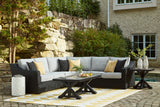Beachcroft Black 3-Piece Outdoor Sectional from Ashley Furniture - Luna Furniture