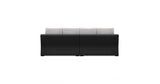 Beachcroft Black/Light Gray 2-Piece Outdoor Sofa with Cushion from Ashley Furniture - Luna Furniture