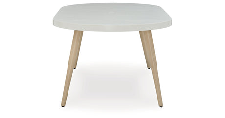 Seton Creek White Outdoor Dining Table from Ashley Furniture - Luna Furniture