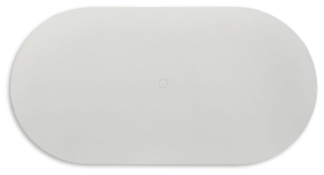 Seton Creek Outdoor Dining Table and 4 Chairs in White from Ashley Furniture - Luna Furniture