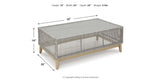 Seton Creek Outdoor Sofa and Loveseat with Coffee Table in Gray from Ashley Furniture - Luna Furniture