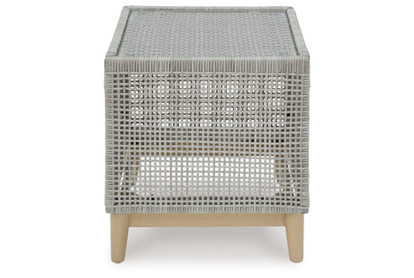 Seton Creek Gray Outdoor End Table from Ashley Furniture - Luna Furniture