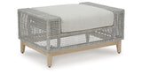 Seton Creek Outdoor Lounge Chair and Ottoman in Gray from Ashley Furniture - Luna Furniture