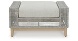Seton Creek Outdoor Lounge Chair and Ottoman in Gray from Ashley Furniture - Luna Furniture