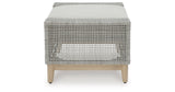 Seton Creek Outdoor Lounge Chair and Ottoman in Gray from Ashley Furniture - Luna Furniture