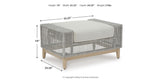 Seton Creek Outdoor Lounge Chair and Ottoman in Gray from Ashley Furniture - Luna Furniture