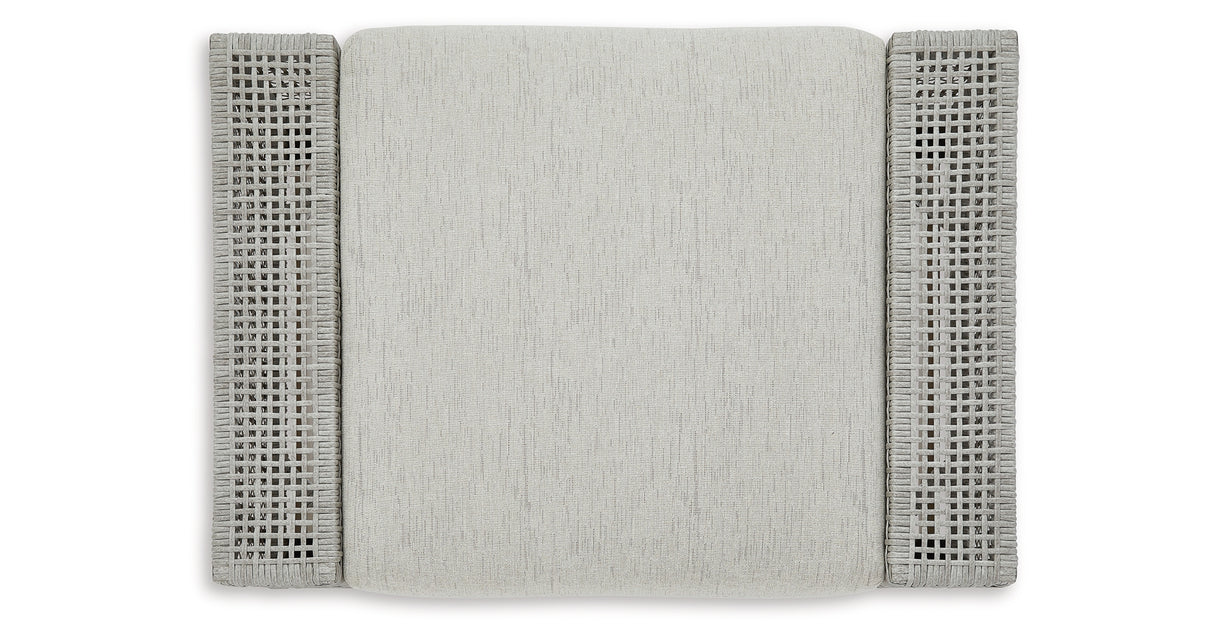 Seton Creek Outdoor Lounge Chair and Ottoman in Gray from Ashley Furniture - Luna Furniture