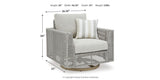 Seton Creek Outdoor Lounge Chair and Ottoman in Gray from Ashley Furniture - Luna Furniture