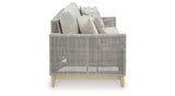Seton Creek Outdoor Sofa and Loveseat in Gray from Ashley Furniture - Luna Furniture