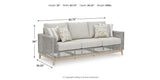Seton Creek Outdoor Sofa and Loveseat with Coffee Table in Gray from Ashley Furniture - Luna Furniture