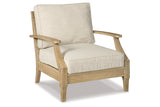 Clare View Beige Outdoor Loveseat and 4 Lounge Chairs from Ashley - Luna Furniture