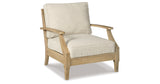 Clare View 2 Outdoor Chairs with End Table in Beige from Ashley Furniture - Luna Furniture