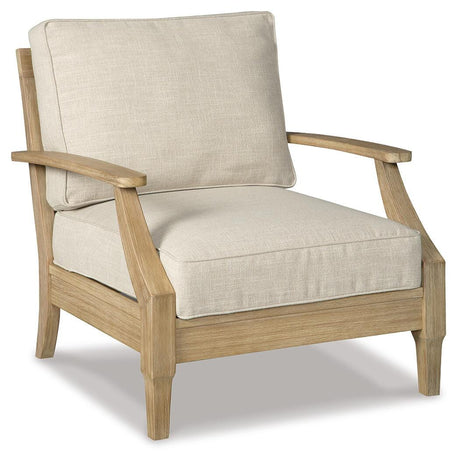 Clare View Beige Outdoor Loveseat and 4 Lounge Chairs from Ashley Furniture - Luna Furniture