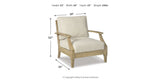 Clare View 2 Outdoor Chairs with End Table in Beige from Ashley Furniture - Luna Furniture