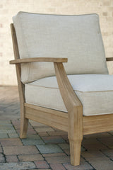 Clare View Beige Outdoor Sofa, Loveseat and Lounge Chair from Ashley Furniture - Luna Furniture