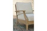 Clare View Beige Outdoor Loveseat and 4 Lounge Chairs from Ashley - Luna Furniture