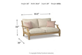 Clare View Beige Outdoor Sofa, Loveseat and Lounge Chair from Ashley - Luna Furniture