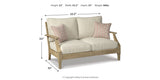 Clare View Beige Outdoor Sofa, Loveseat and Lounge Chair from Ashley Furniture - Luna Furniture