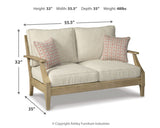 Clare View Outdoor Sofa and Loveseat in Beige from Ashley Furniture - Luna Furniture