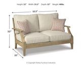 Clare View Beige Outdoor Sofa, Loveseat and Lounge Chair from Ashley Furniture - Luna Furniture