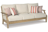 Clare View Beige Outdoor Sofa, Loveseat and Lounge Chair from Ashley - Luna Furniture