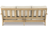 Clare View Beige Outdoor Sofa, Loveseat and Lounge Chair from Ashley - Luna Furniture