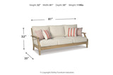 Clare View Beige Outdoor Sofa, Loveseat and Lounge Chair from Ashley - Luna Furniture