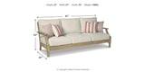 Clare View Beige Outdoor Sofa, Loveseat and Lounge Chair from Ashley Furniture - Luna Furniture