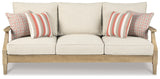Clare View Outdoor Sofa with Coffee Table in Beige from Ashley Furniture - Luna Furniture
