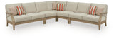 Clare View Beige 5-Piece Outdoor Sectional from Ashley - Luna Furniture
