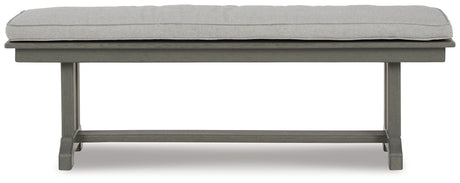 Visola Gray Bench with Cushion from Ashley - Luna Furniture