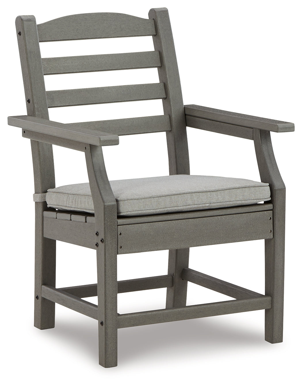 Visola Gray Arm Chair with Cushion (Set of 2) from Ashley Furniture - Luna Furniture