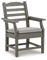 Visola Gray Arm Chair with Cushion (Set of 2) from Ashley Furniture - Luna Furniture