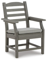 Visola Gray Arm Chair with Cushion (Set of 2) from Ashley - Luna Furniture