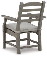 Visola Gray Arm Chair with Cushion (Set of 2) from Ashley Furniture - Luna Furniture