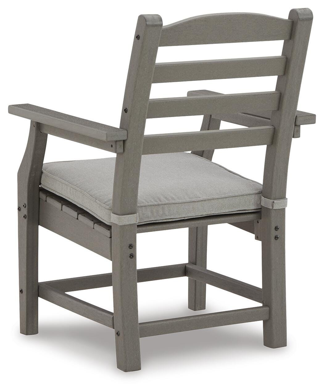 Visola Gray Arm Chair with Cushion (Set of 2) from Ashley - Luna Furniture