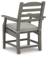 Visola Gray Arm Chair with Cushion (Set of 2) from Ashley - Luna Furniture