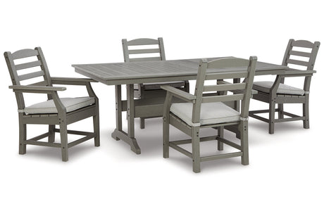 Visola Gray Outdoor Dining Table with 4 Chairs