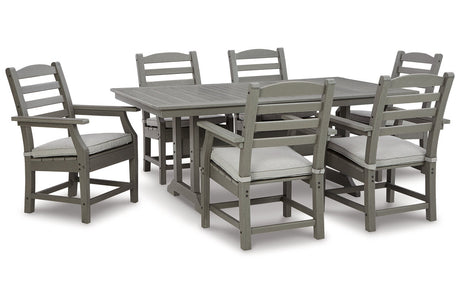 Visola Gray Outdoor Dining Table with 6 Chairs