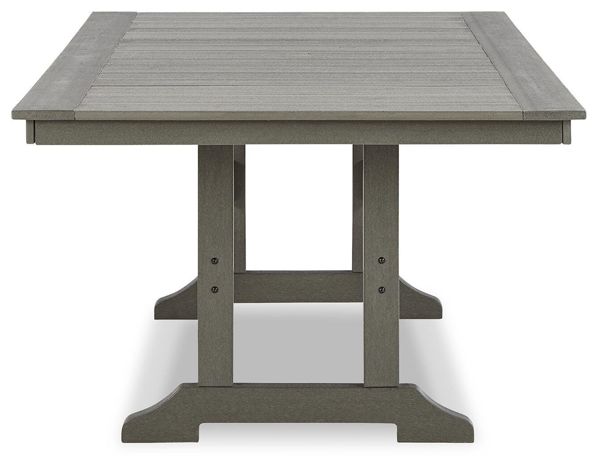 Visola Gray Outdoor Dining Table from Ashley Furniture - Luna Furniture