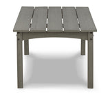 Visola Outdoor Sofa with Coffee Table in Gray from Ashley Furniture - Luna Furniture