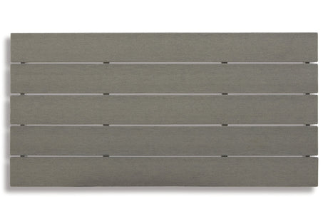 Visola Gray Outdoor Loveseat, 2 Lounge Chairs and Coffee Table from Ashley - Luna Furniture