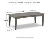 Visola Gray Outdoor Coffee Table from Ashley - Luna Furniture
