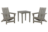 Visola Outdoor Chair with End Table in Gray from Ashley Furniture - Luna Furniture