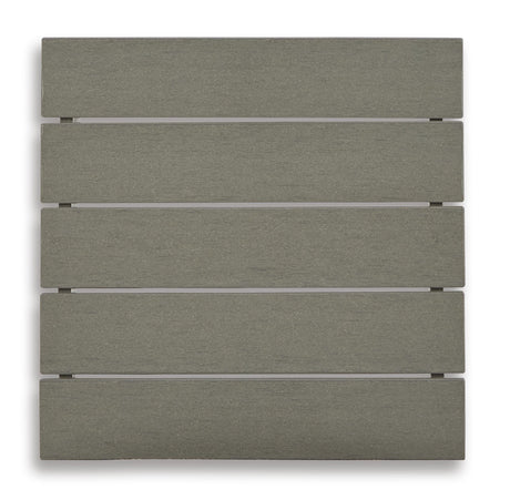 Visola Outdoor Chair with End Table in Gray from Ashley Furniture - Luna Furniture