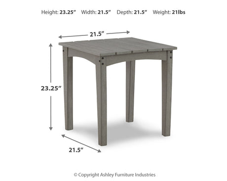 Visola Gray Outdoor End Table from Ashley Furniture - Luna Furniture