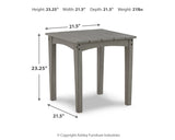 Visola Outdoor Coffee Table with 2 End Tables in Gray from Ashley Furniture - Luna Furniture